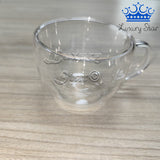 Taza Doble Fondo Vidrio Transparente 200 ML Cafe Bebidas
