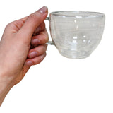 Taza Doble Fondo Vidrio Transparente 200 ML Cafe Bebidas