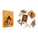 Cartas Poker Tiger Bicycle Naranja Negro Tigre Air Cushion