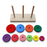 Torre Hanoi 10 Anillos Rompecabezas Logico Matematico