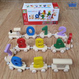 Tren Numeros Madera Aprende Carros Ruedas Infantil 11pc