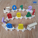 Tren Numeros Madera Aprende Carros Ruedas Infantil 11pc