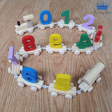 Tren Numeros Madera Aprende Carros Ruedas Infantil 11pc