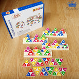 Tri Domino Triangular Madera Familia Juego Mesa Amigos