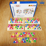 Tri Domino Triangular Madera Familia Juego Mesa Amigos