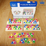 Tri Domino Triangular Madera Familia Juego Mesa Amigos