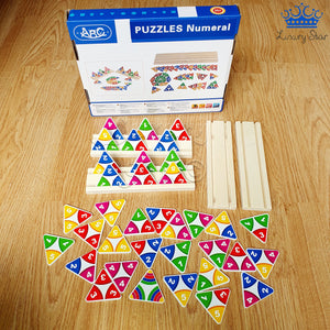 Tri Domino Triangular Madera Familia Juego Mesa Amigos