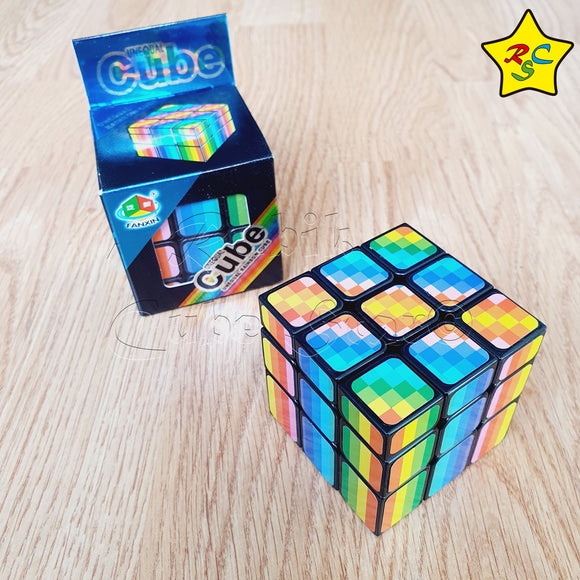 Mirror Unequal Arcoiris Cubo 3x3 Modificación Puzzle