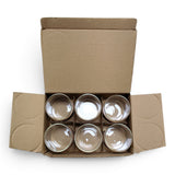 Set Vasos Vidrio x6 Banda Madera150 ml Cafe