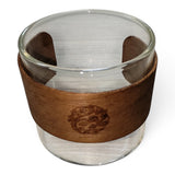 Set Vasos Vidrio x6 Banda Madera150 ml Cafe