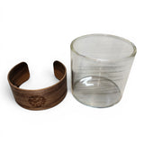 Set Vasos Vidrio x6 Banda Madera150 ml Cafe