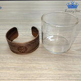 Set Vasos Vidrio x6 Banda Madera150 ml Cafe