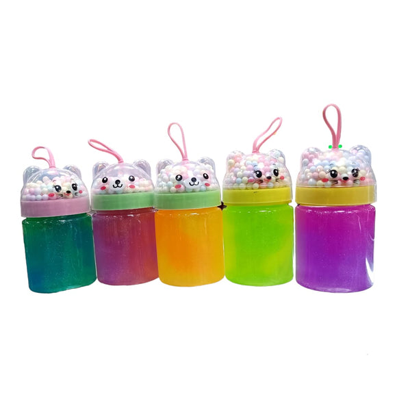 Slime Pepas Osos Gatos Colores Brillante Plastilina Escarcha