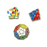 Pin Cubo 3x3 Pyraminx Megaminx Prendedor Metalico Magnetico