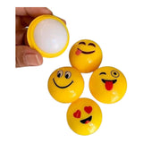 Lip Balm Balsamo Labial Emojis Caritas Amarillo Redondo