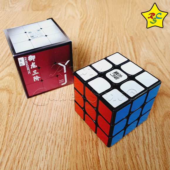 Cubo 3x3 Yulong Magnetico Negro Yj Moyu Speedcube