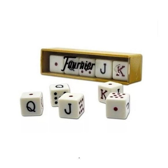 Dados Poker Profesionales Fournier Estuche X 5 Juego Mesa