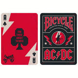 Baraja De Cartas Acdc Naipes Poker Bicycle Rojo Negro Juego