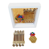 Imanes Neodimio Kit Geométrico Esferas Plateados Multicolor Antiestrés