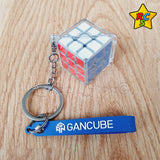 Gan 328 Llavero Gris Edición Limitada Mini 3x3 Coleccionable Negro