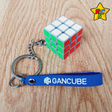 Gan 328 Llavero Gris Edición Limitada Mini 3x3 Coleccionable Negro