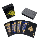 Baraja Poker Black Cartas Plástico Negro Naipes Premium
