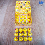 Lip Balm Balsamo Labial Emojis Caritas Amarillo Redondo