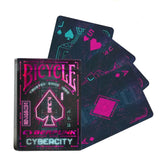Bicycle Cyberpunk Cartas Poker Cybercity Morado Naipe