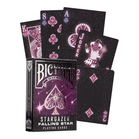 Cartas Bicycle Stargazer Falling Star Morado Baraja Poker