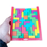 Juego Tangram Tetris Madera 48 Piezas Colores Figuras Reto
