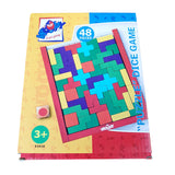 Juego Tangram Tetris Madera 48 Piezas Colores Figuras Reto