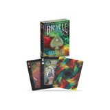 Baraja Cartas Stargazer Nebula Colores Verde Bicycle Poker