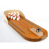 Mini Bolos Cancha Madera Escala 30 X 10 Cm Rampa Bola Metal