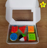 Kit Llaveros Cubo Esfera Piramide Mini Zcube 35mm -set X6