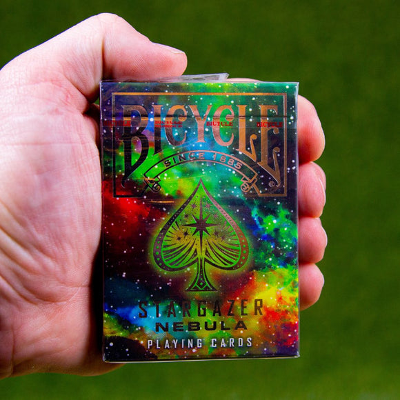 Baraja Cartas Stargazer Nebula Colores Verde Bicycle Poker