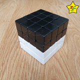Cubo 4x4 Ajedrez Blanco Y Negro Ilusion Stickerless