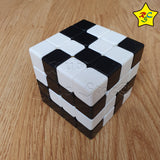 Cubo 4x4 Ajedrez Blanco Y Negro Ilusion Stickerless