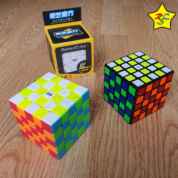 Cubo Qizheng S 5x5 Qiyi Mofangge SpeedCube - Stickerless - Negro