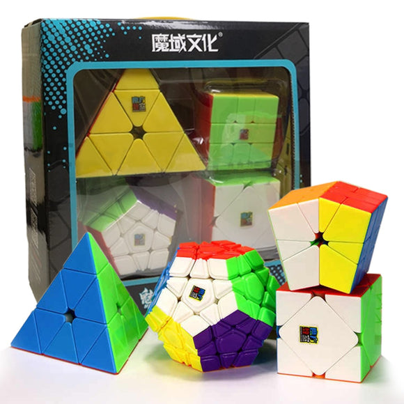 Pack X4 Cubos Megaminx Pyraminx Skewb Square One Moyu