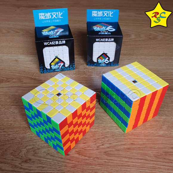 Cubo 6x6 + 7x7 Moyu Original Profesional Pack Promo