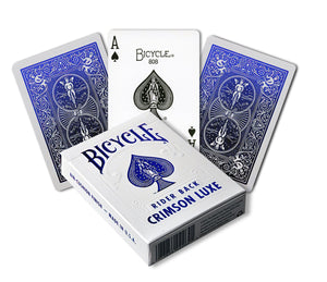 Cartas Bicycle Luxe Cobalt Crimson Tinta Metal Lujo Original