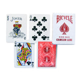 Cartas Bicycle Luxe Cobalt Crimson Tinta Metal Lujo Original