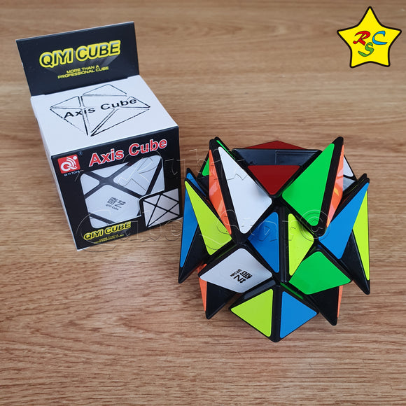 Cubo Axis Cube 3x3 Puzzle Qiyi Clasico Original Negro