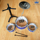 Bateria Musical Infantil Didactica 3 Tambores + Platillos