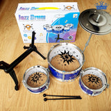 Bateria Musical Infantil Didactica 3 Tambores + Platillos