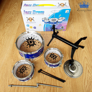 Bateria Musical Infantil Didactica 3 Tambores + Platillos