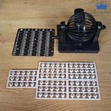 Bingo Balotera Lotto Azar Mini + Fichas + 75 Bola + Cartones