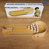 Mini Bolos Cancha Madera Escala 30 X 10 Cm Rampa Bola Metal