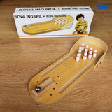 Mini Bolos Cancha Madera Escala 30 X 10 Cm Rampa Bola Metal