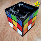 Bolso Cubo Cartera Mochila Colores Maletin Puzzles